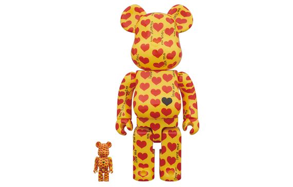 BE@RBRICK Yellow Heart 100%+400％/1000%