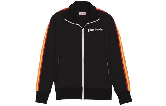 PALM ANGELS Black Rainbow Track Jacket