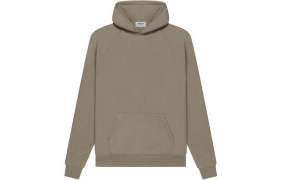 Fear of God Essentials Pull‑Over Hoodie Taupe Logo