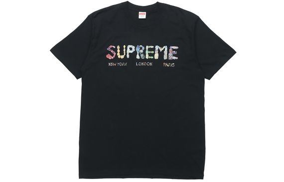 Supreme SS18 Rocks Tee Black Logo T