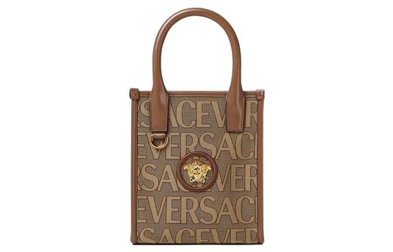 VERSACE Allover Logo Tote