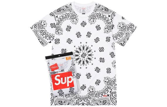Supreme FW22 Week 1 x Hanes Bandana Tagless Tees T 2