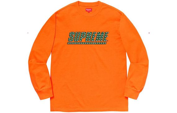 Supreme SS20 Week 4 Studded L/S Top Logo T