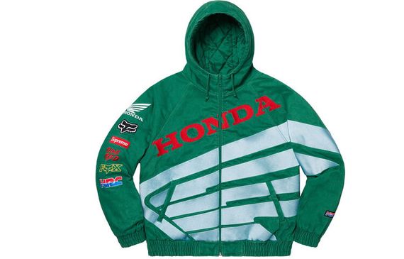 Supreme FW19 Week 6 x Honda x Fox Racing Puffy Zip Up Work Jacket
