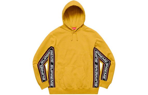 Supreme FW19 Week 3 Text Rib Hooded Sweatshirt logo