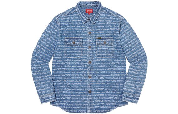 Supreme FW22 Week 4 Multi Type Jacquard Denim Shirt