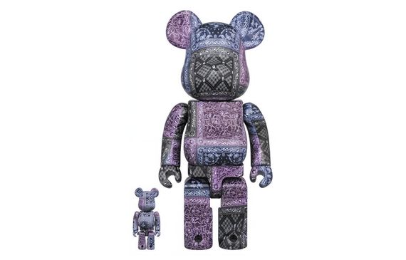 BE@RBRICK x BAPE 400%100% BLACK BANDANA