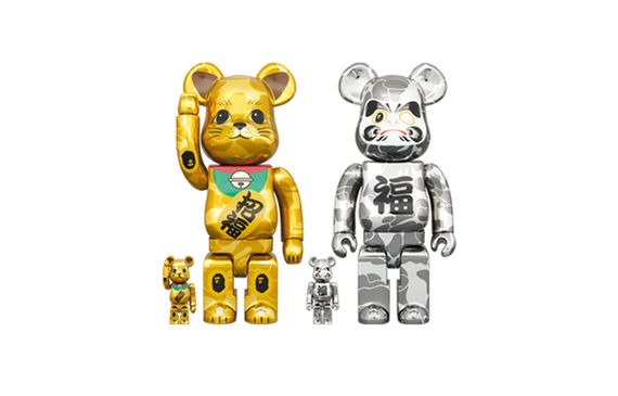 BE@RBRICK x BAPE(R) Maneki Neko &amp; Daruma &amp; 4 100%400%