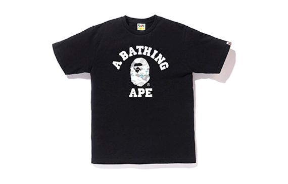 A BATHING APE Space Camo College Tee T