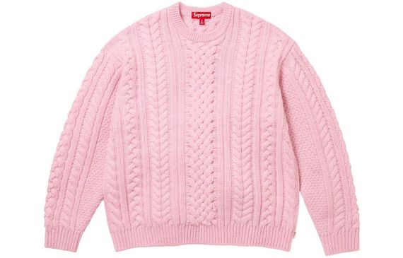 Supreme FW23 WEEK15 APPLIQUÉ CABLE KNIT SWEATER