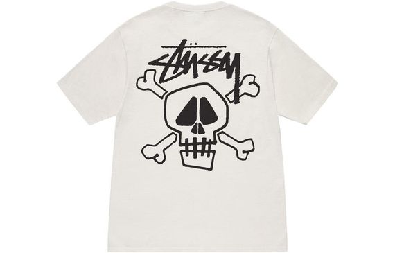 Stussy FW23 SKULL &amp; BONES TEE PIGMENT DYED T