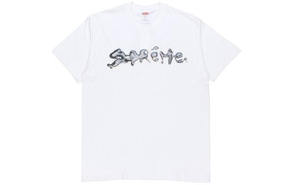 Supreme FW18 Liquid Tee White logo T