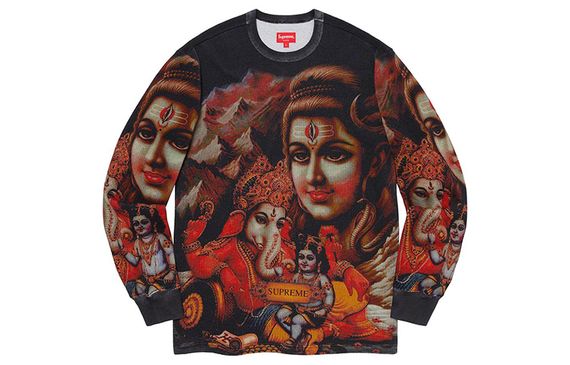 Supreme FW19 Week 13 Ganesh L/S Thermal Black T