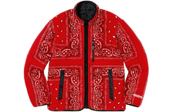 Supreme FW19 Week 3 Reversible Bandana Fleece Jacket