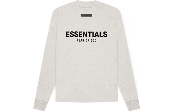 Fear of God Essentials SS22 Ls Tee Light Oatmeal Logo T