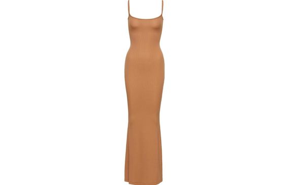 SKIMS SOFT LOUNGE LONG SLIP DRESS /CAMEL