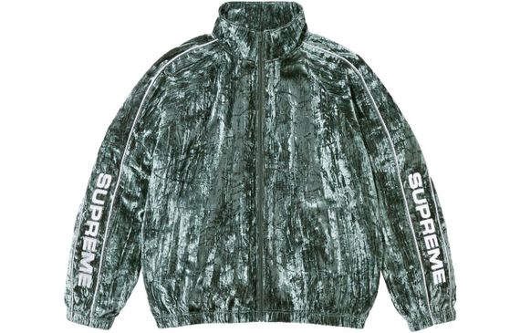 Supreme FW23 WEEK7 CRUSHED VELVET TRACK JACKET Logo