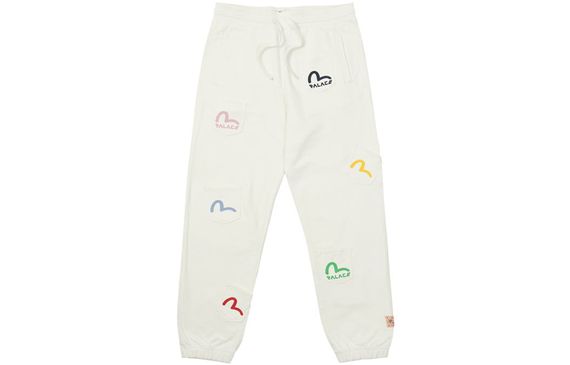 PALACE x EVISU FW21 Multi Pocket Jogger Egret Logo