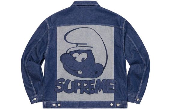 Supreme FW20 Week 1 Supreme/Smurfs Denim Trucker Jacket
