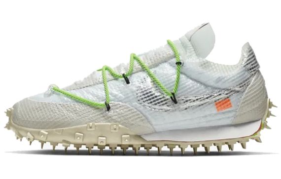 OFF-WHITE x Nike Waffle Racer &#39;Electric Green&#39;