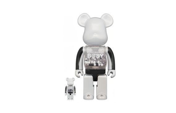 BE@RBRICK 100%400% MY FIRST B@BY BLACK &amp; WHITE CHROME Ver 7cm/28cm