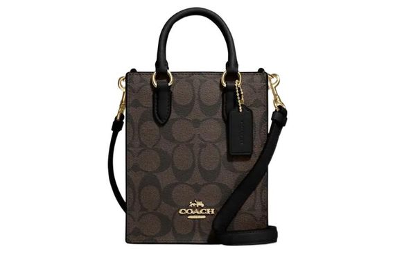 COACH North/South 17 Logo Tote