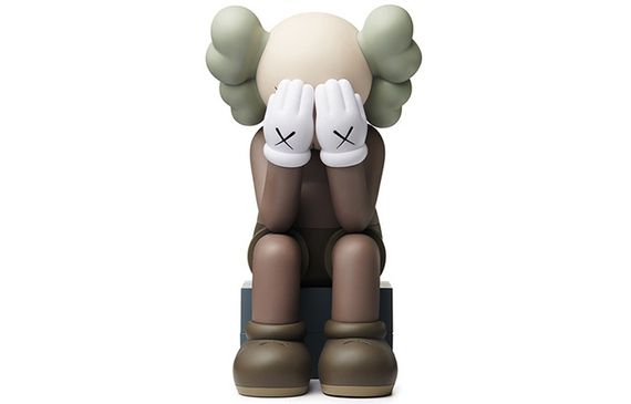 KAWS passing through open edition vinyl figure brown 20.3cm