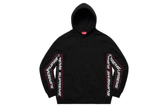 Supreme FW19 Week 3 Text Rib Hooded Sweatshirt logo