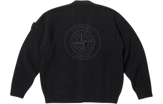 Supreme x STONE ISLAND FW23 WEEK10 BOUCLÉ CARDIGAN Logo V