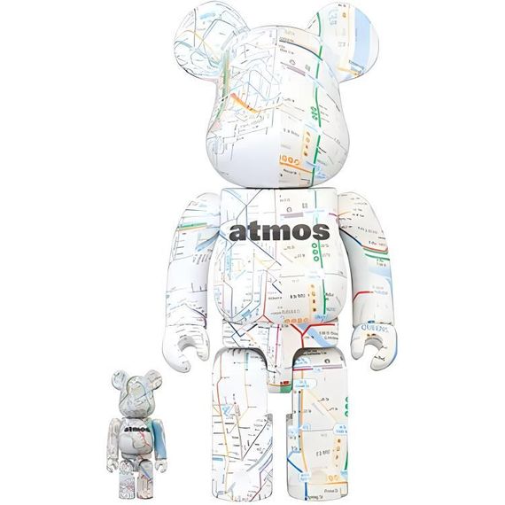 BE@RBRICK x atmos 100%400% SUBWAY 7cm/28cm