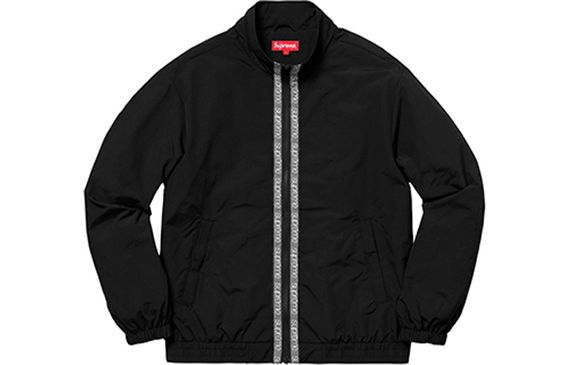 Supreme SS18 Classic Logo Taping Track Jacket Black