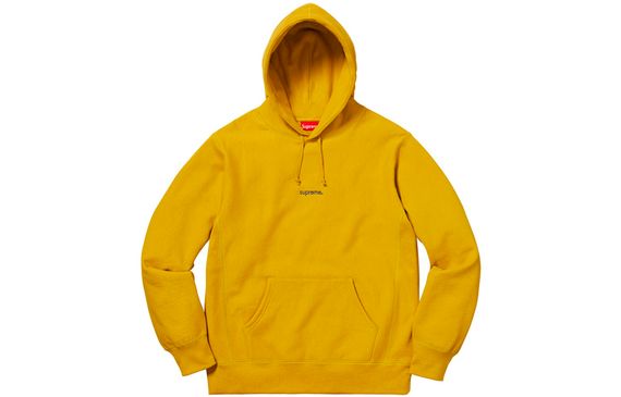 Supreme FW18 Trademark Hooded Sweatshirt Mustard