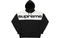 Supreme FW17 Blocked Hoodie Black logo
