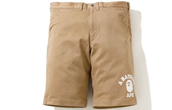 BAPE College Chino Shorts Logo