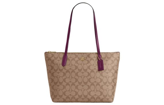 COACH Zip Top Tote 29 Logo Tote