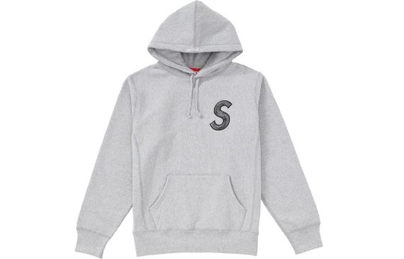Supreme FW18 S Logo Hooded Sweatshirt Heather Grey Logo