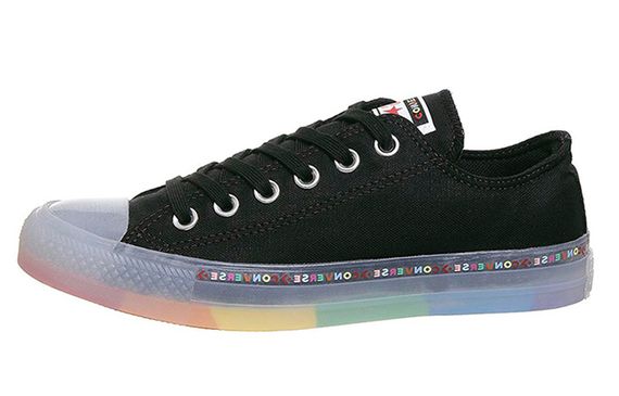 Converse All Star Low Trainers Rainbow Black