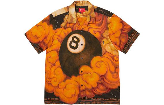 Supreme FW19 Week 12 x Martin Wong 8-Ball Rayon S/S Shirt Multicolor 8