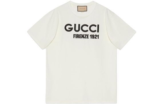 GUCCI Cotton Jersey T-Shirt With Embroidery Logo T