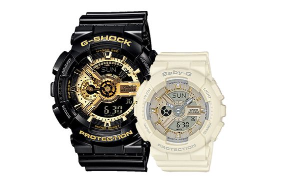 CASIO G-SHOCK &amp; BABY-G GA-110GB-1APR+BA-110GA-7A2PR