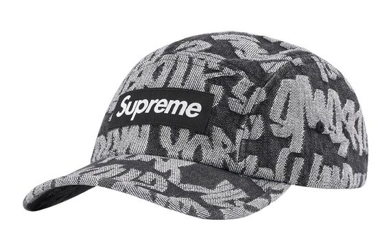 Supreme Week 13 Fat Tip Jacquard Denim Camp Cap