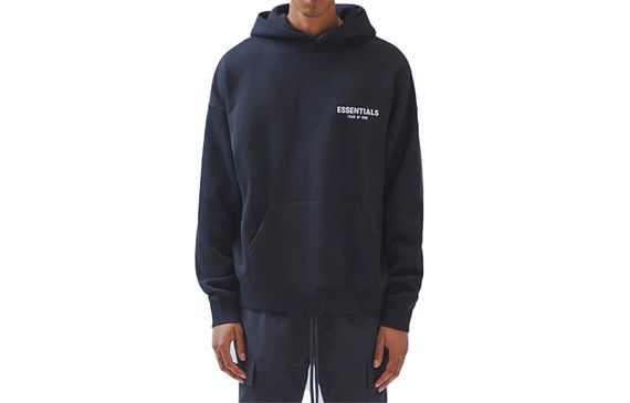 Fear of God Essentials FW19 Pullover Hoodie Black Logo