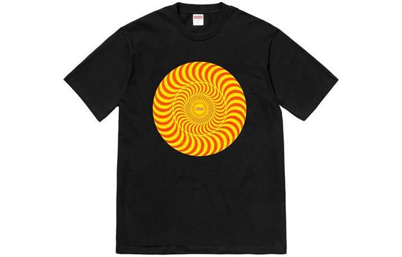Supreme SS18 Spitfire Classic Swirl T-Shirt Black T