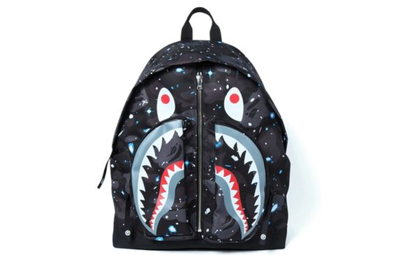 A BATHING APE BAPE Space Camo Shark Day Pack