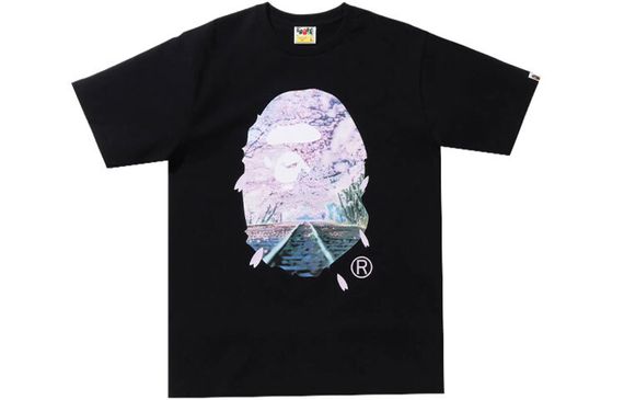 A BATHING APE BAPE Sakura Photo Ape Head Tee T