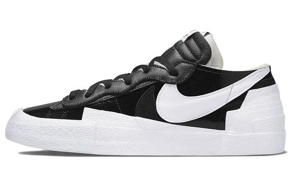 Sacai x Nike Blazer black patent leather