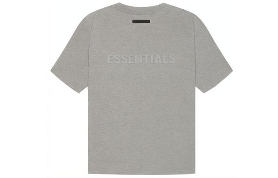 Fear of God Essentials SS21 Short Sleeve Tee Dark Heather Oatmeal Logo T