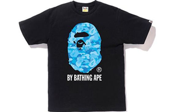 A BATHING APE BAPE FIRE CAMO BY TEE MENS T