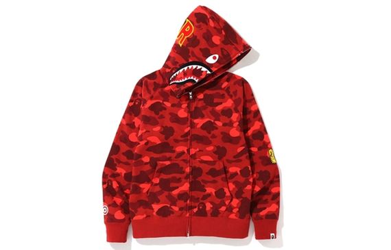 A BATHING APE Color Camo Shark Full Zip Hoodie PONR