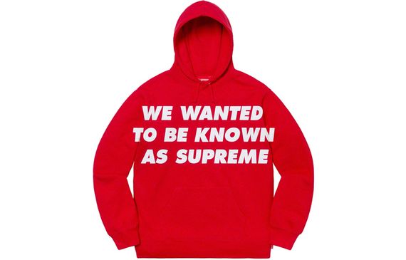 Supreme SS20 Week 1 Known As Hooded Sweatshirt